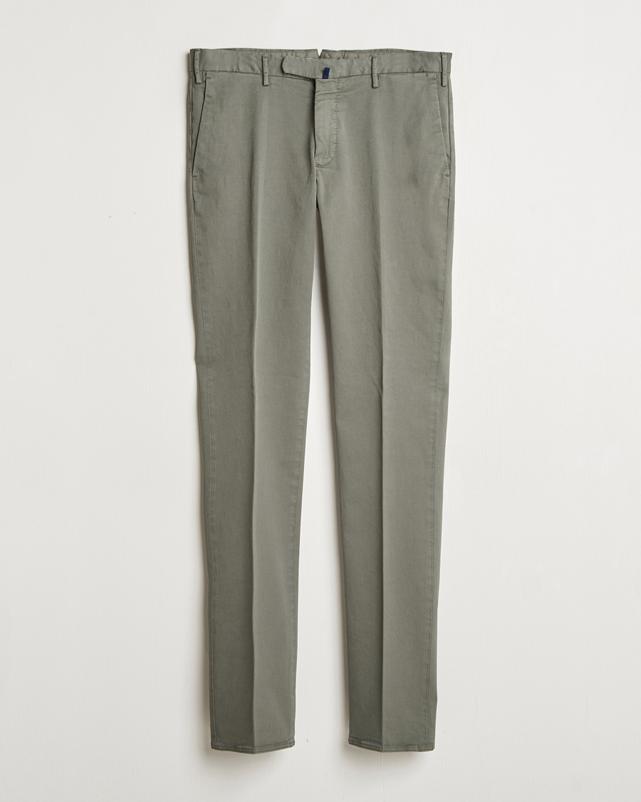 Homme | Pantalons | Incotex | Slim Fit Cotton Stretch Chinos Dark Green