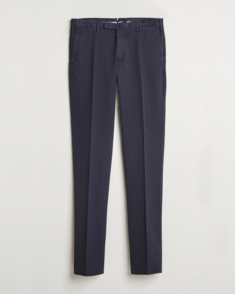 Homme | Pantalons | Incotex | Slim Fit Cotton Stretch Chinos Navy