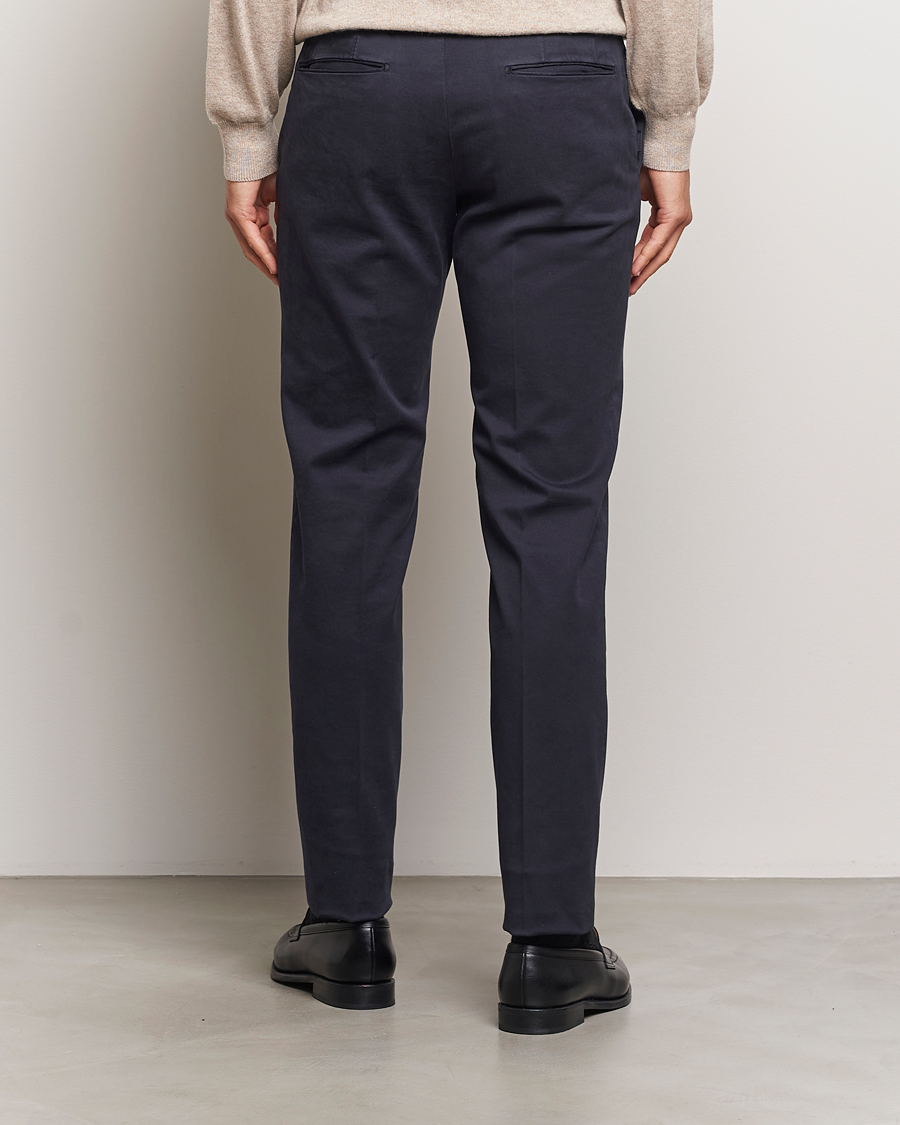 Homme | Pantalons | Incotex | Slim Fit Cotton Stretch Chinos Navy