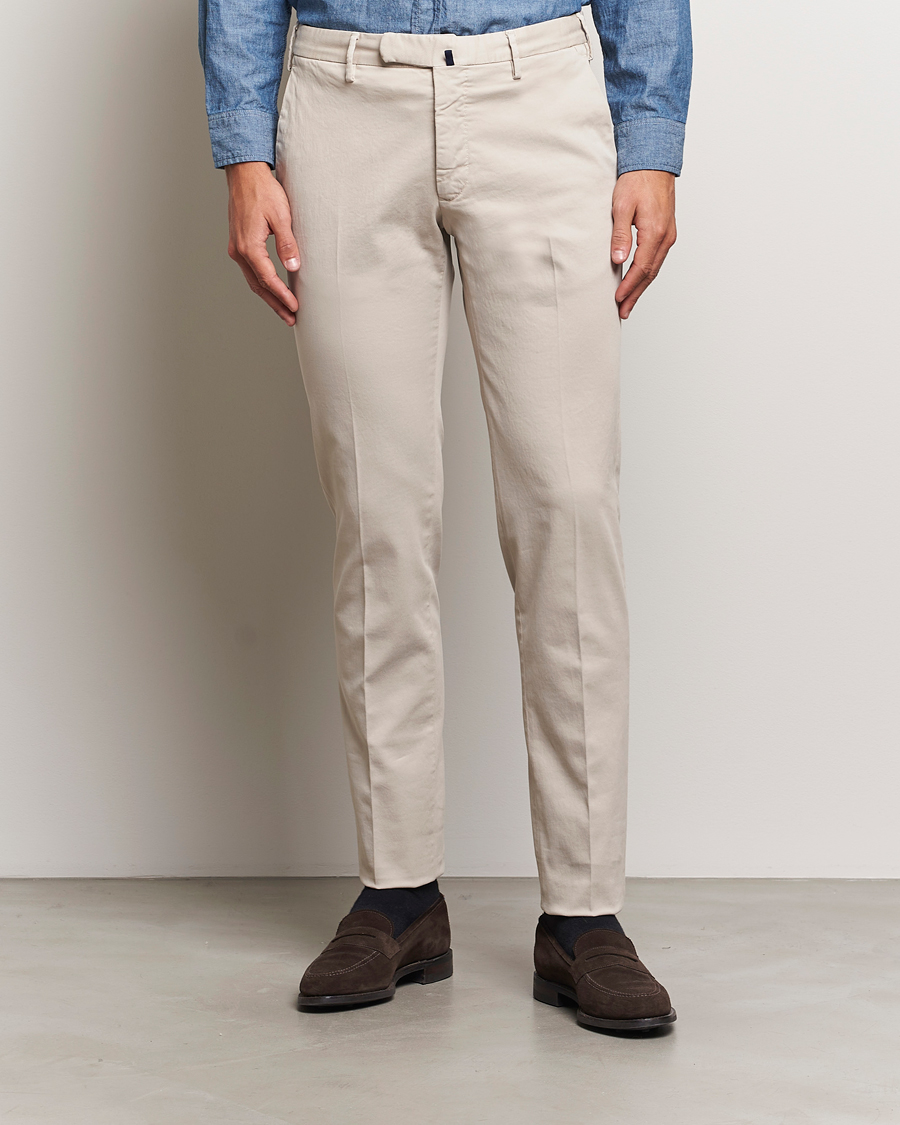Homme | Pantalons | Incotex | Slim Fit Cotton Stretch Chinos Light Beige