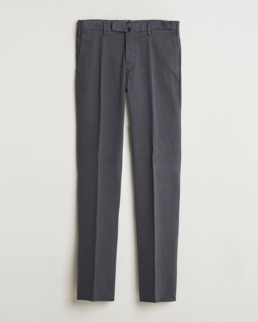 Homme | Pantalons | Incotex | Slim Fit Cotton Stretch Chinos Dark Grey
