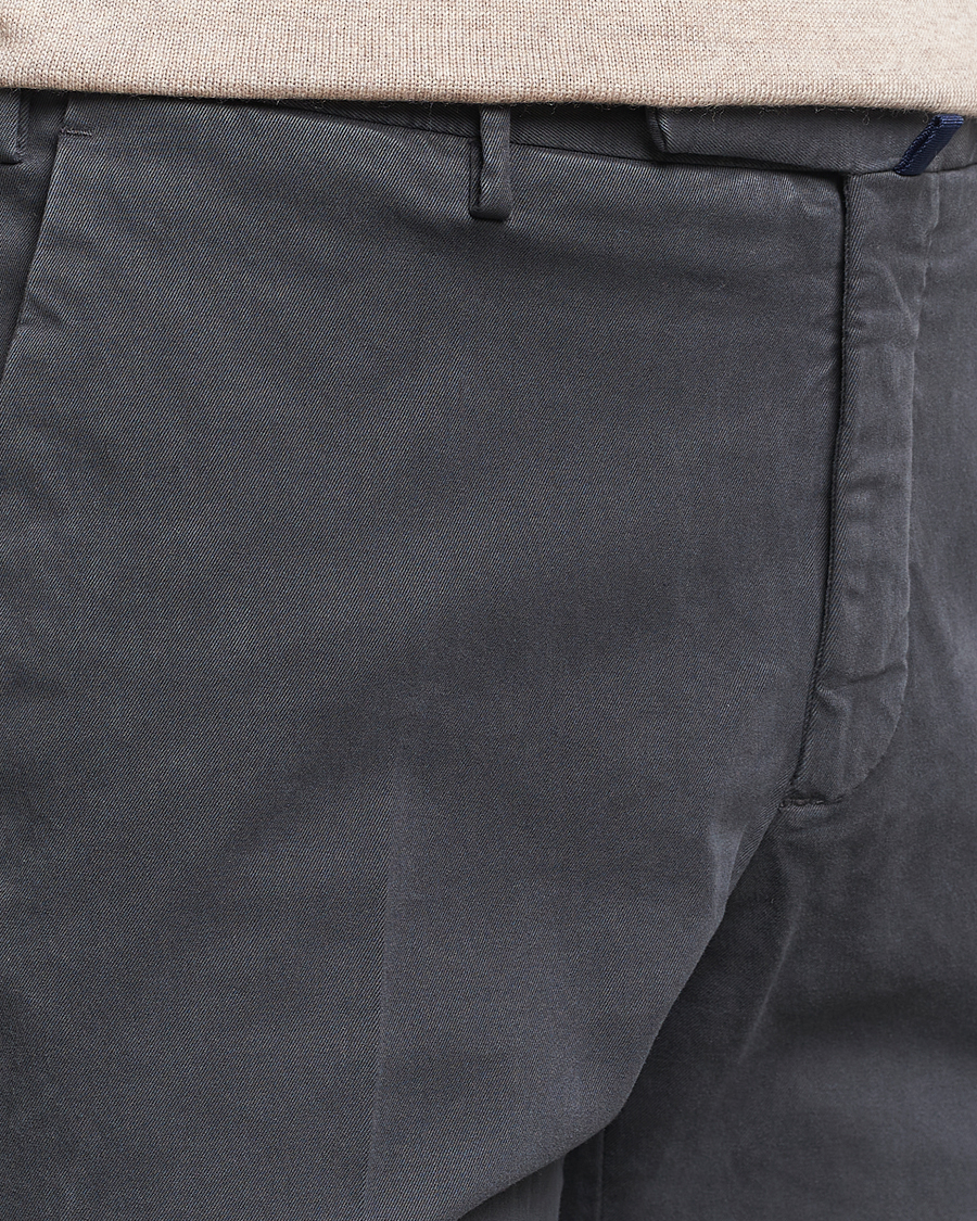 Homme | Pantalons | Incotex | Slim Fit Cotton Stretch Chinos Dark Grey
