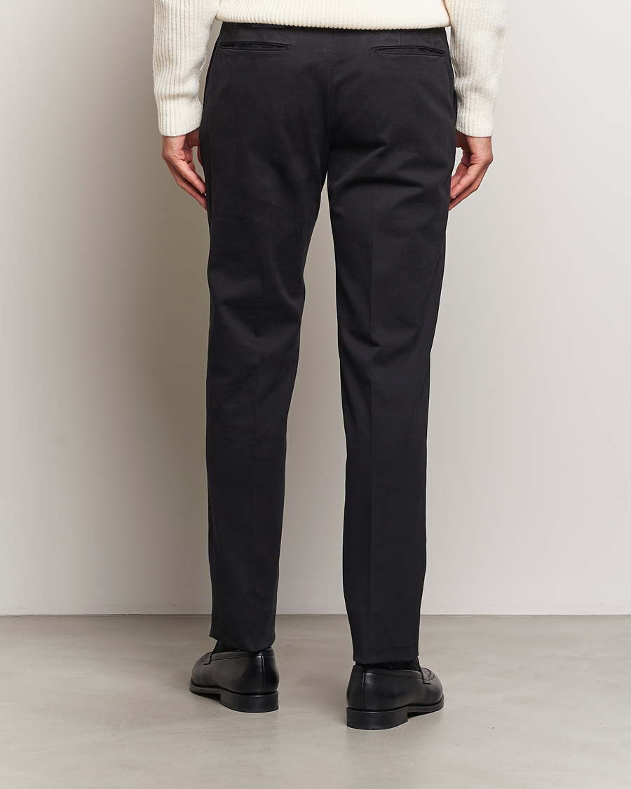 Homme | Pantalons | Incotex | Slim Fit Cotton Stretch Chinos Black