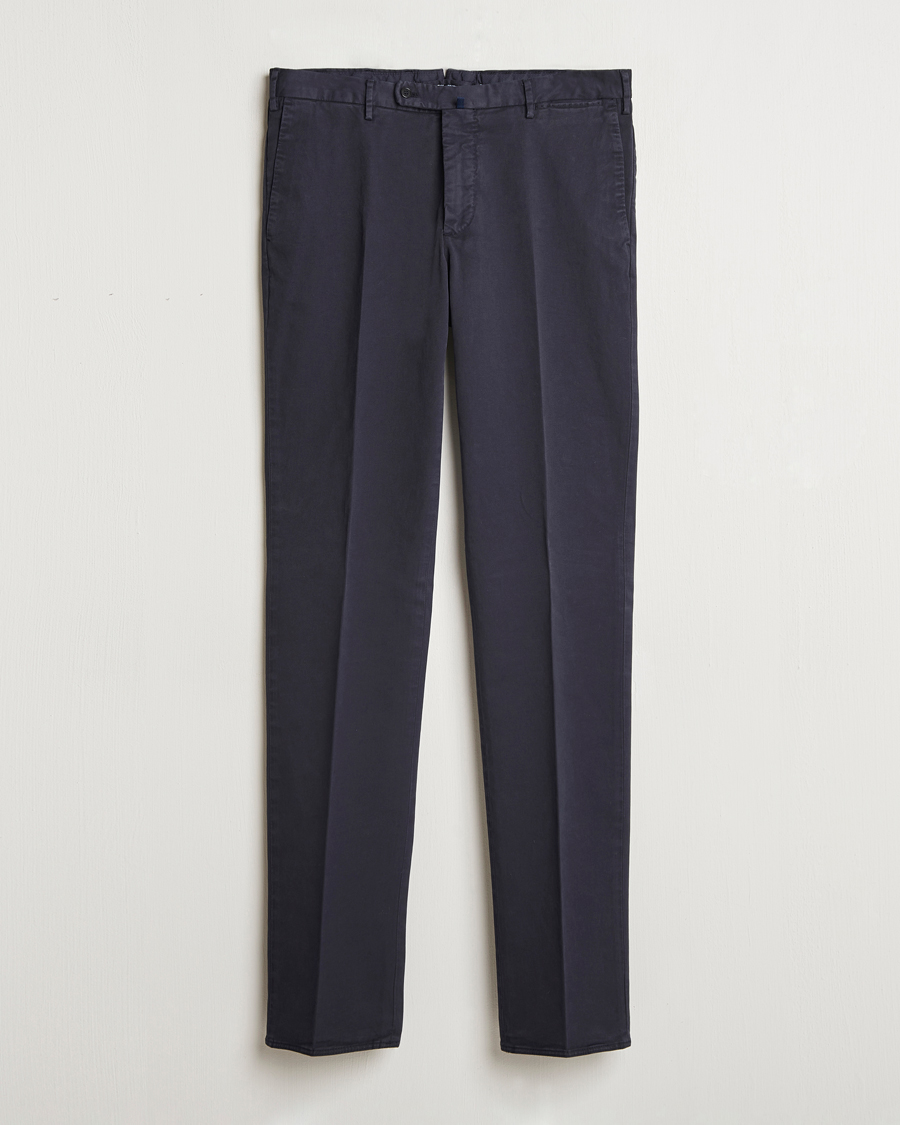 Homme | Pantalons | Incotex | Regular Fit Cotton Stretch Chinos Navy