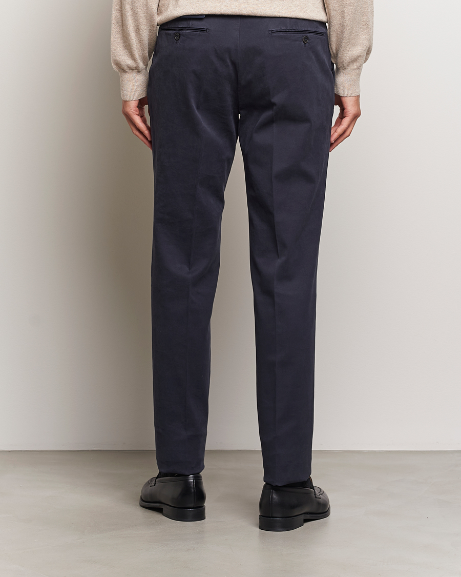 Homme | Pantalons | Incotex | Regular Fit Cotton Stretch Chinos Navy