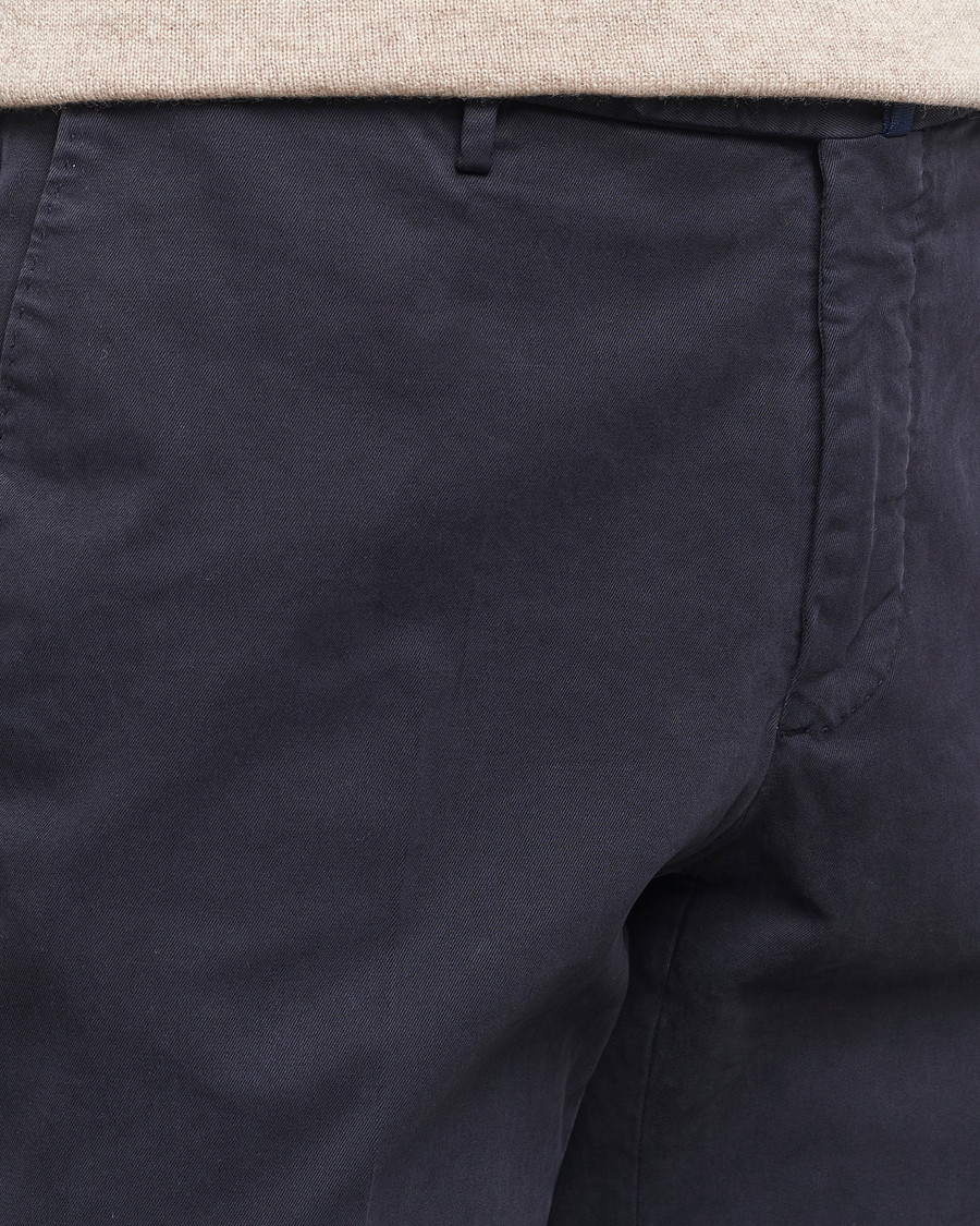 Homme | Pantalons | Incotex | Regular Fit Cotton Stretch Chinos Navy