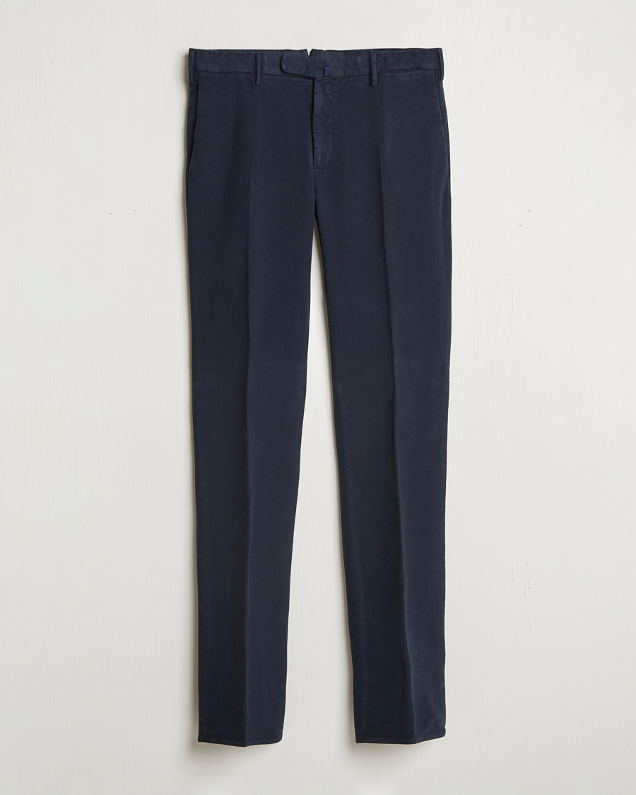 Homme | Pantalons | Incotex | Slim Fit Luxury Moleskine Trousers Navy