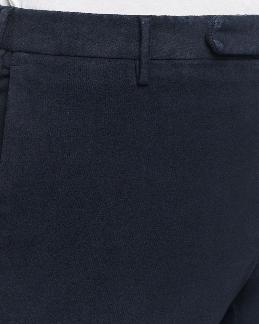 Homme | Pantalons | Incotex | Slim Fit Luxury Moleskine Trousers Navy