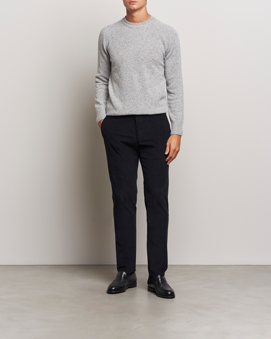 Homme | Pantalons | Incotex | Slim Fit Baby Corduroy Trousers Navy