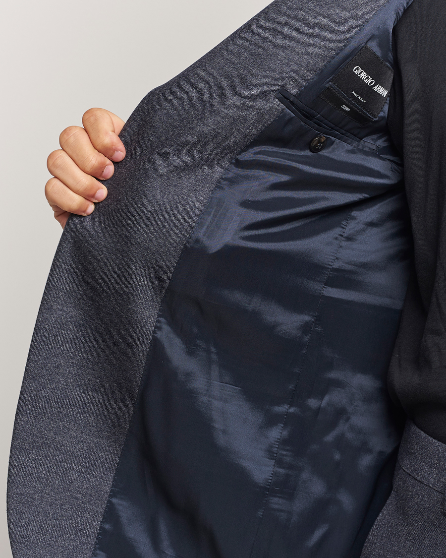 Homme | Costumes | Giorgio Armani | Soho Wool/Cashmere Flannel Suit Navy Melange