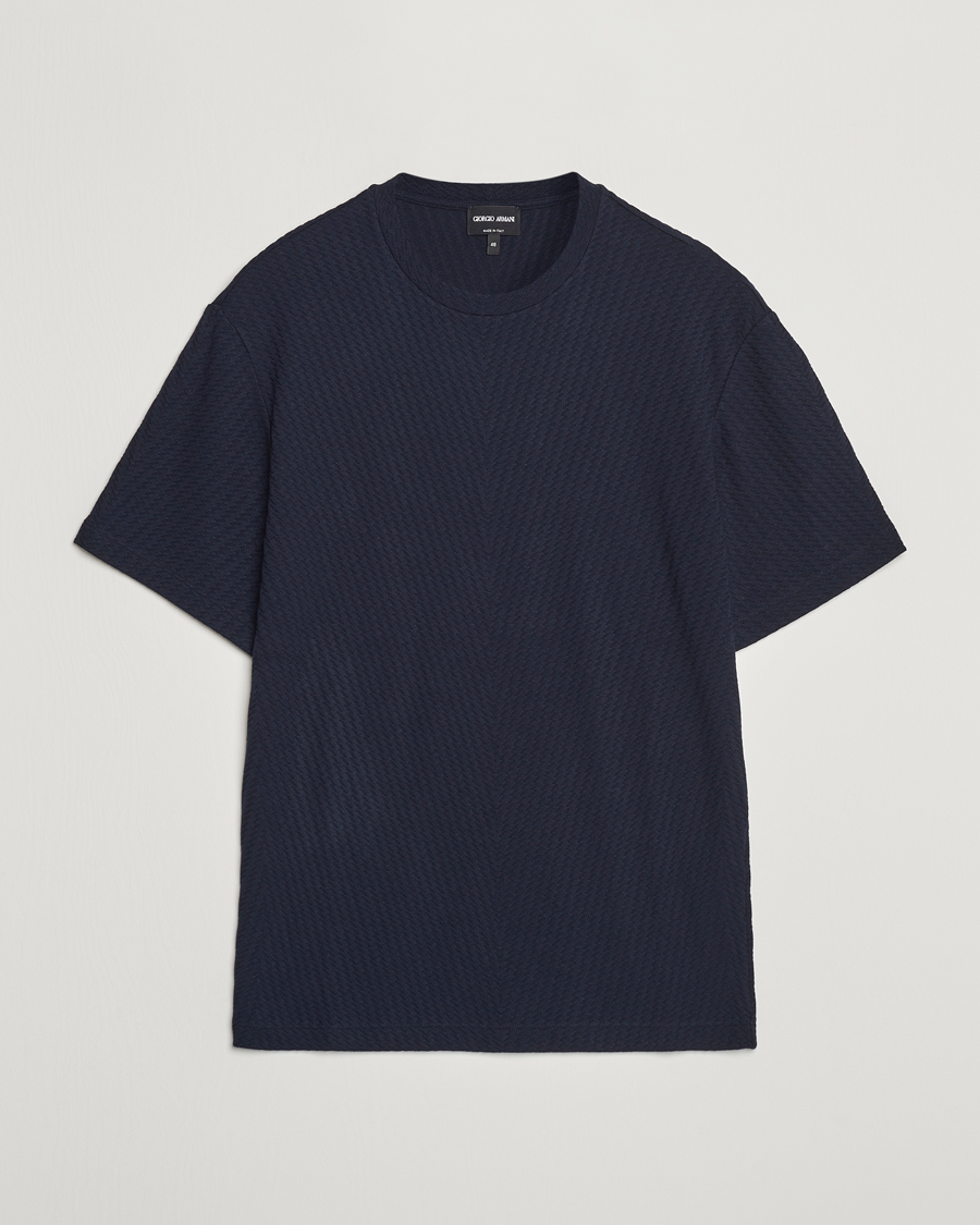 Homme | T-shirts | Giorgio Armani | Viscose/Cashmere T-Shirt Midnight