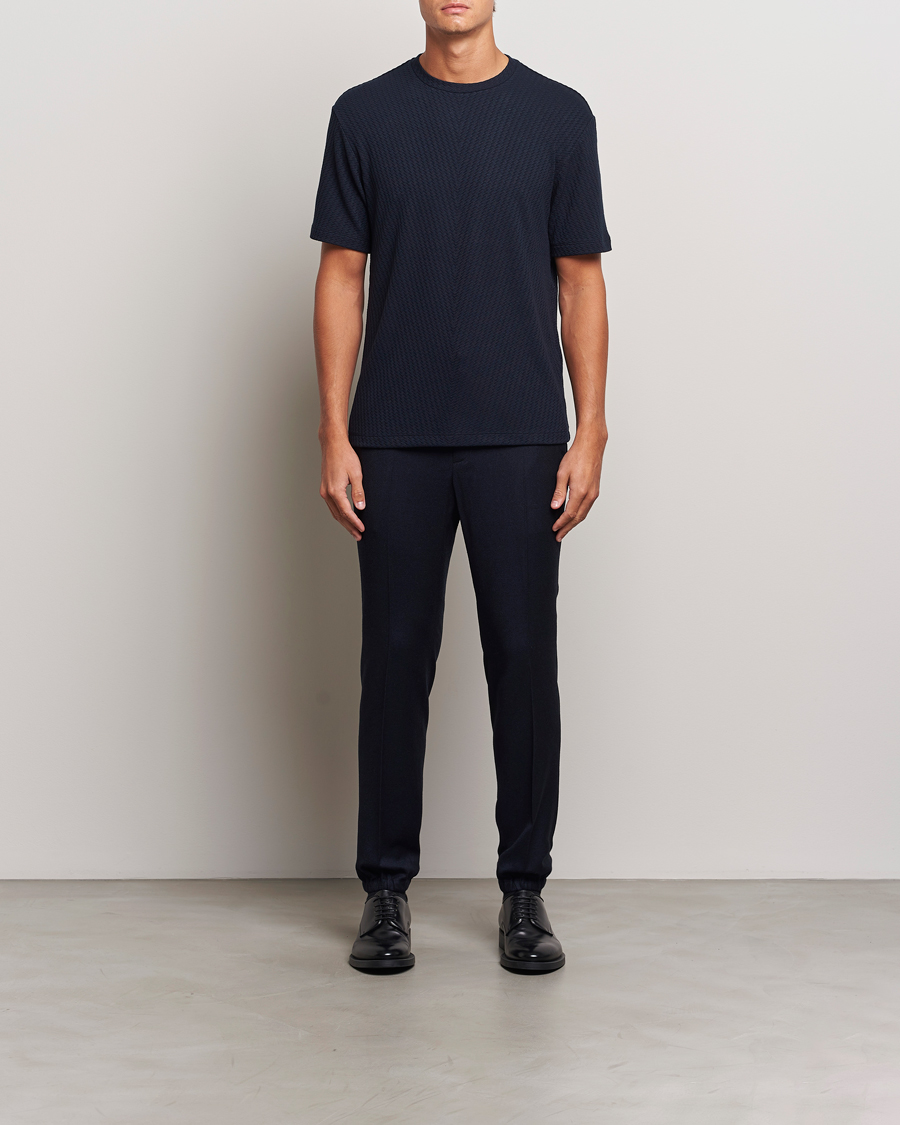 Homme | T-shirts | Giorgio Armani | Viscose/Cashmere T-Shirt Midnight