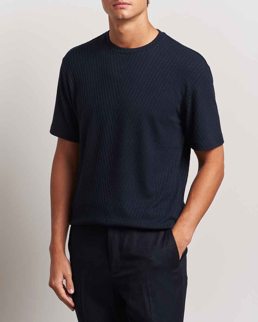 Homme | T-shirts | Giorgio Armani | Viscose/Cashmere T-Shirt Midnight