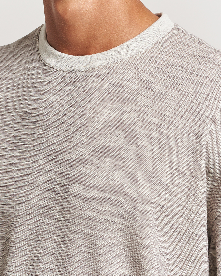 Homme | Pulls Et Tricots | Giorgio Armani | Light Wool Crew Neck Light Beige