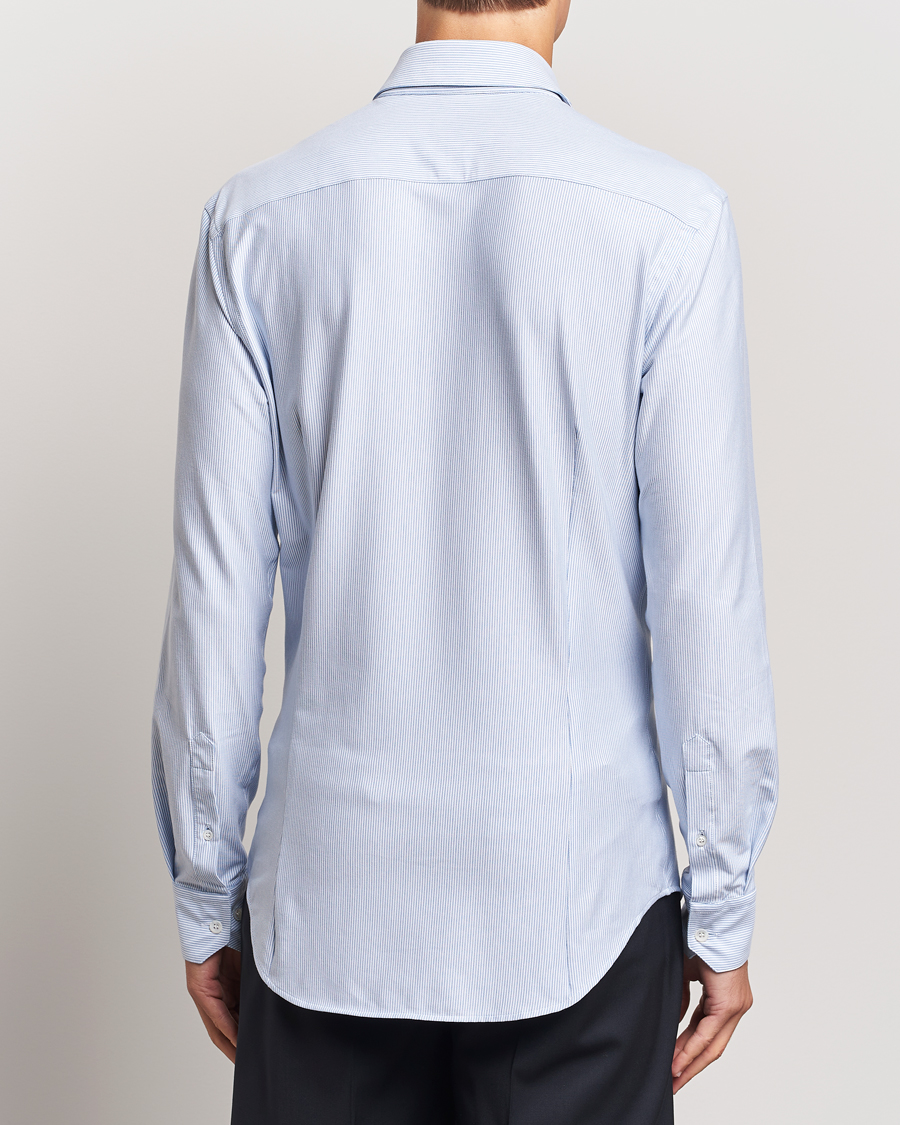 Homme | Chemises | Giorgio Armani | Jersey Stretch Shirt Light Blue Stripe