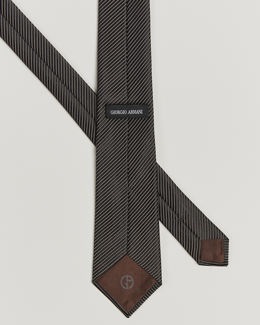 Homme | Giorgio Armani Jacquard Twill Silk Tie Chocolate | Giorgio Armani | Jacquard Twill Silk Tie Chocolate