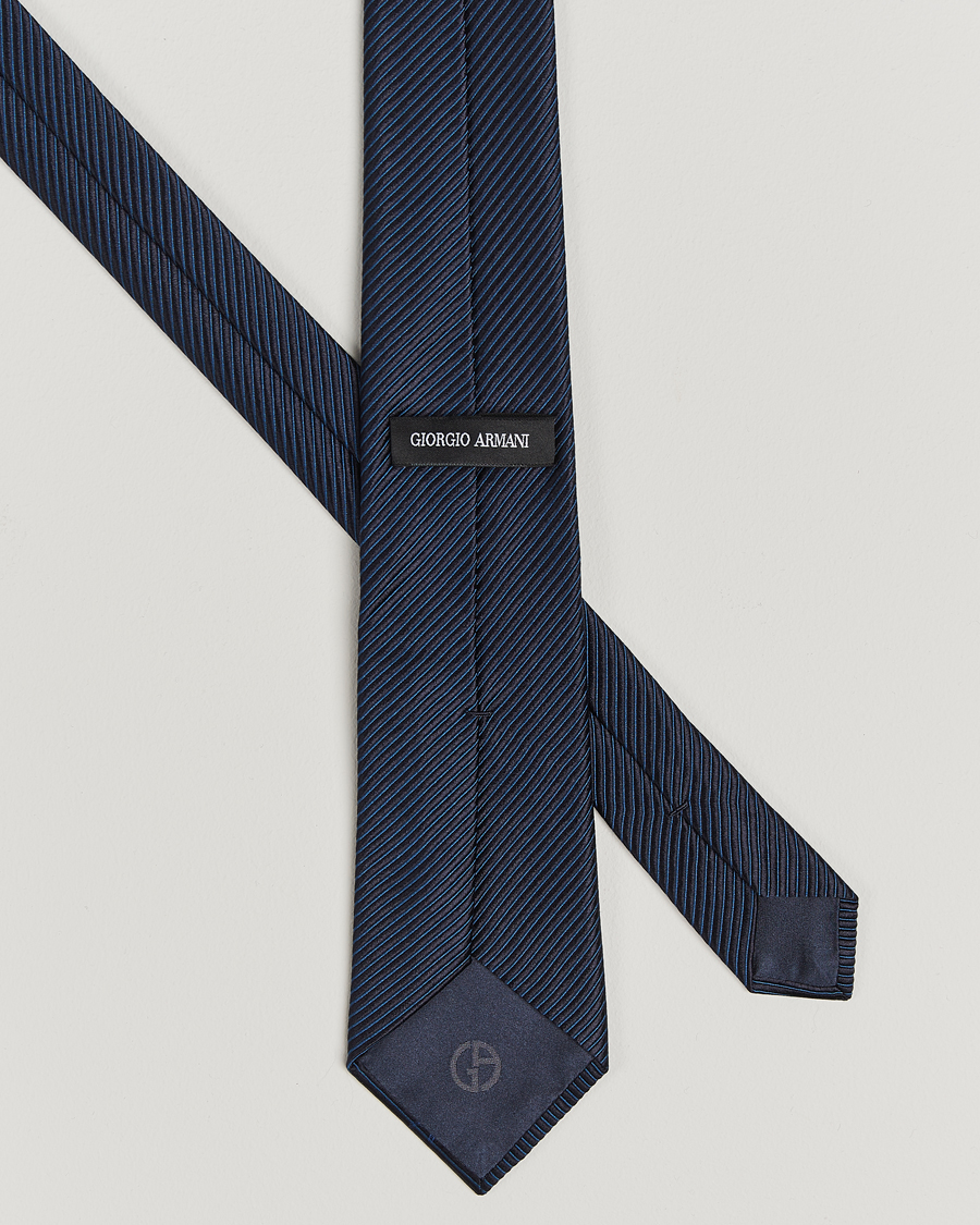 Homme | Giorgio Armani Jacquard Twill Silk Tie Navy | Giorgio Armani | Jacquard Twill Silk Tie Navy