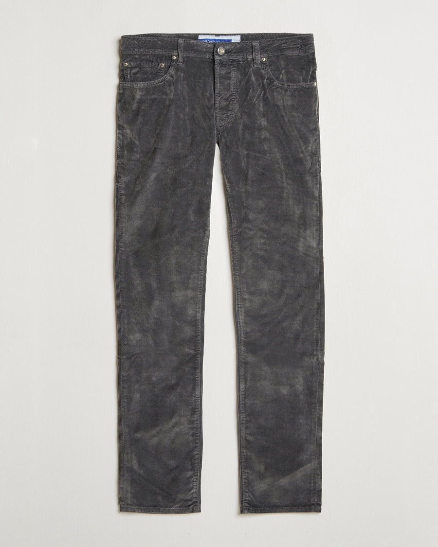 Homme | Pantalons | Jacob Cohën | Bard 5-Pocket Medium Corduroy Trousers Grey