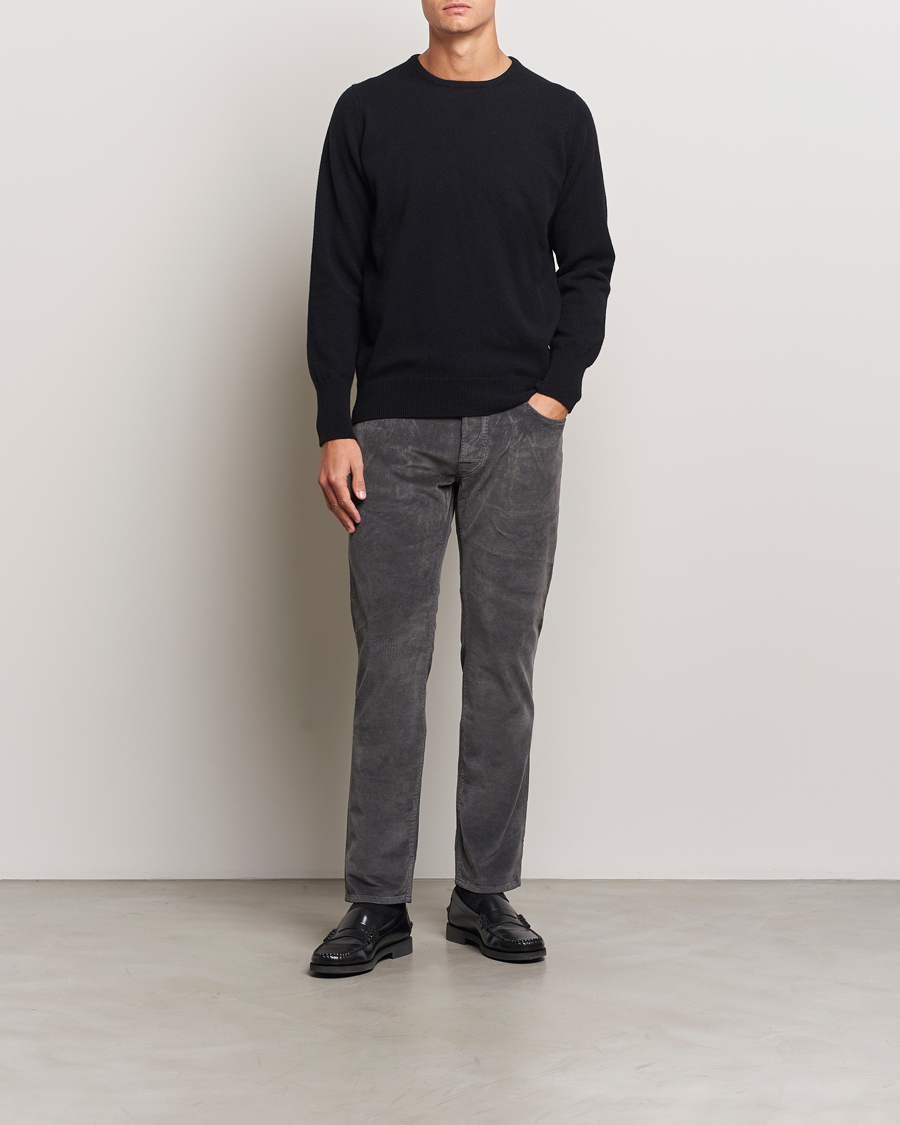 Homme | Pantalons | Jacob Cohën | Bard 5-Pocket Medium Corduroy Trousers Grey