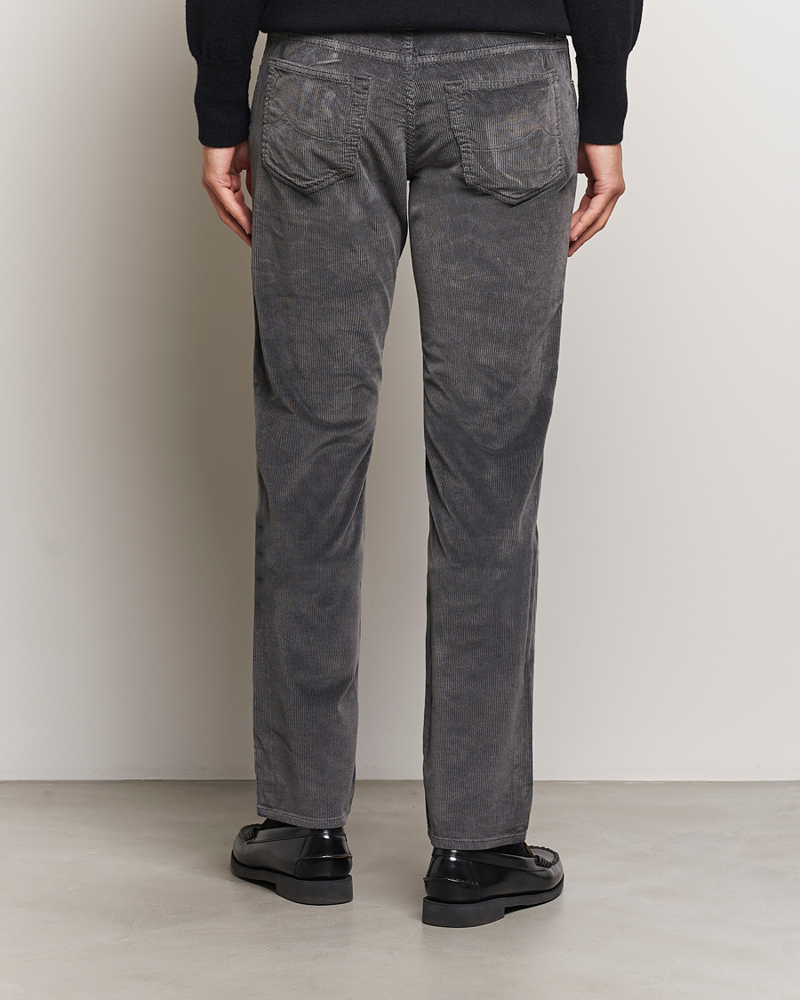 Homme | Pantalons | Jacob Cohën | Bard 5-Pocket Medium Corduroy Trousers Grey