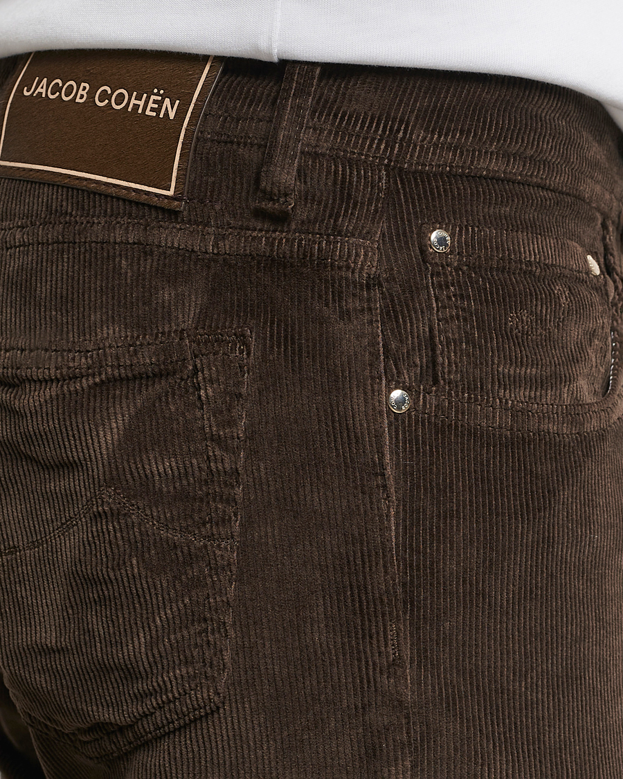 Homme | Pantalons | Jacob Cohën | Bard 5-Pocket Medium Corduroy Trousers Brown