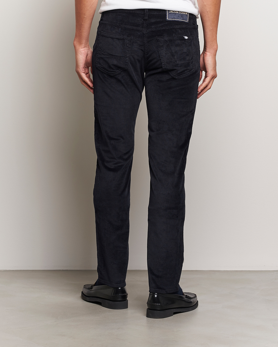 Homme | Pantalons | Jacob Cohën | Bard 5-Pocket Medium Corduroy Trousers Navy