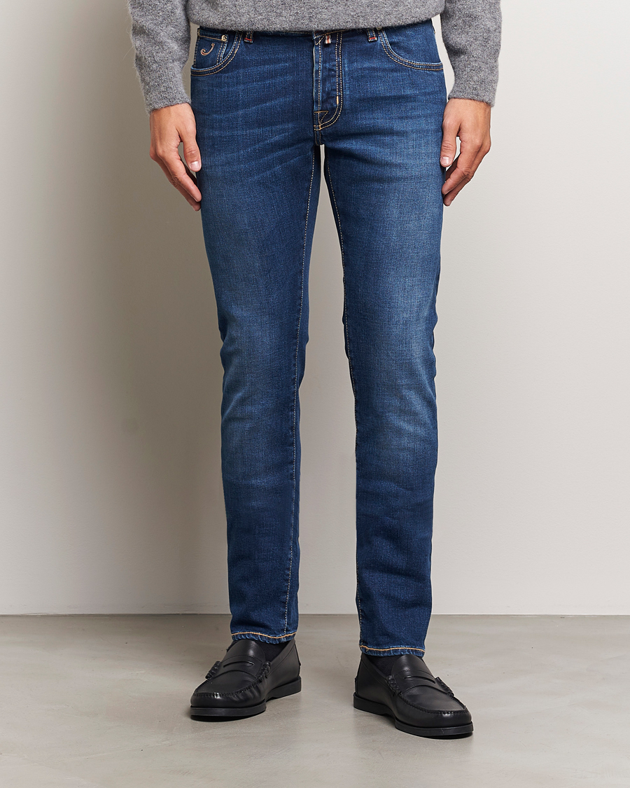 Homme | Jeans | Jacob Cohën | Nick Limited Edition Slim Fit Jeans Mid Blue
