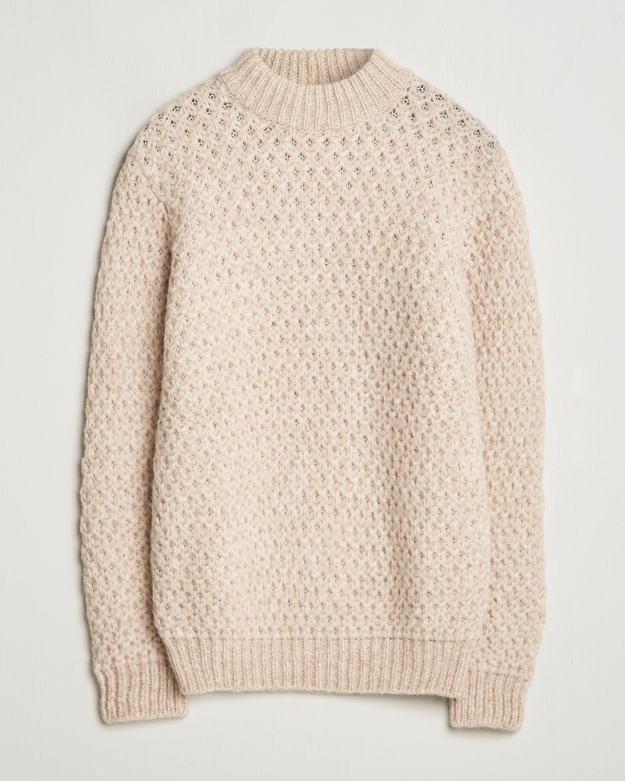 Homme | Pulls Et Tricots | Jacob Cohën | Loose Knit Alpaca/Wool Sweater Melange White