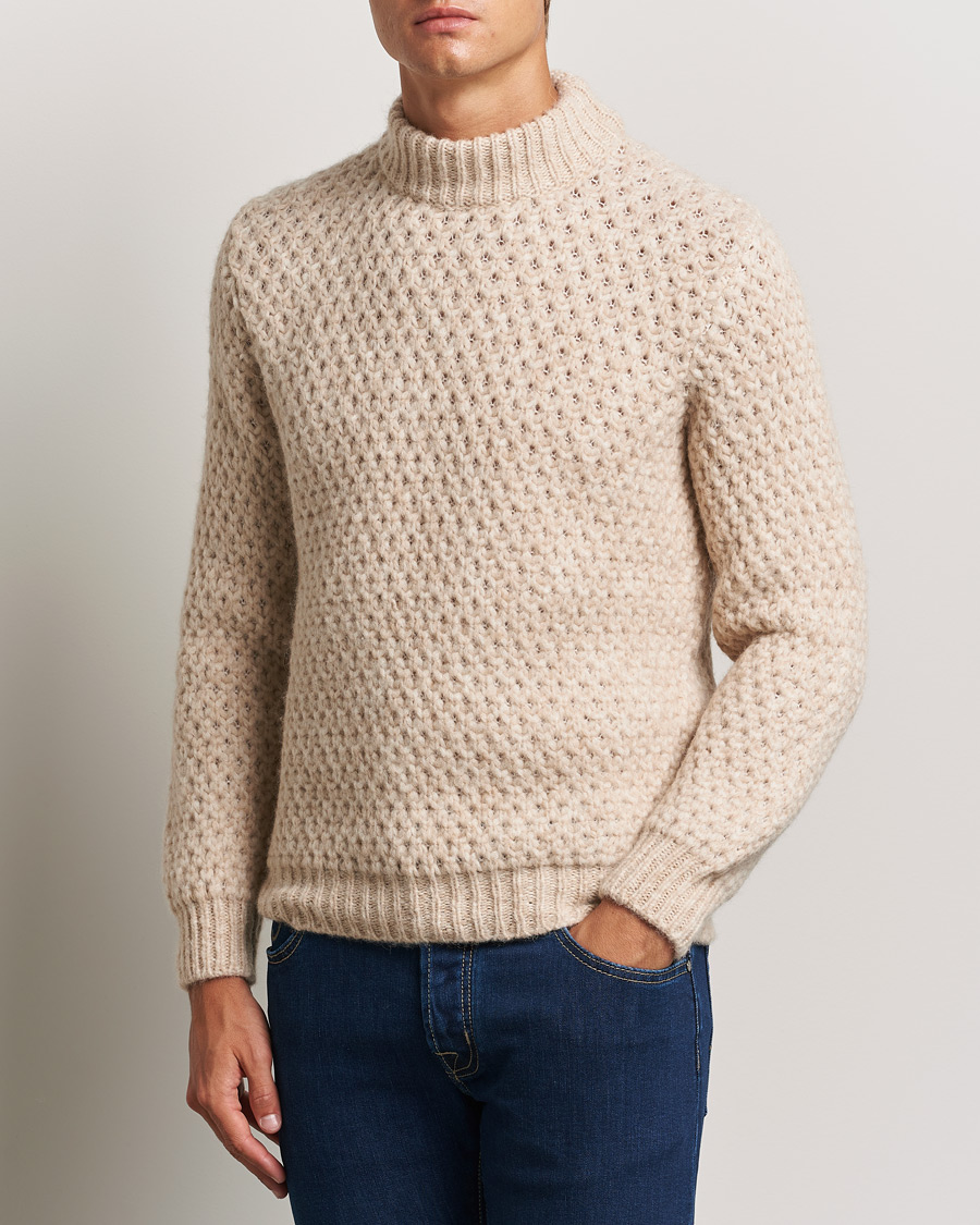 Homme | Pulls Et Tricots | Jacob Cohën | Loose Knit Alpaca/Wool Sweater Melange White