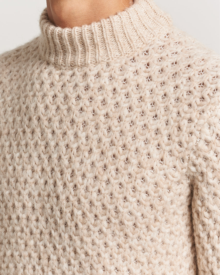 Homme | Pulls Et Tricots | Jacob Cohën | Loose Knit Alpaca/Wool Sweater Melange White