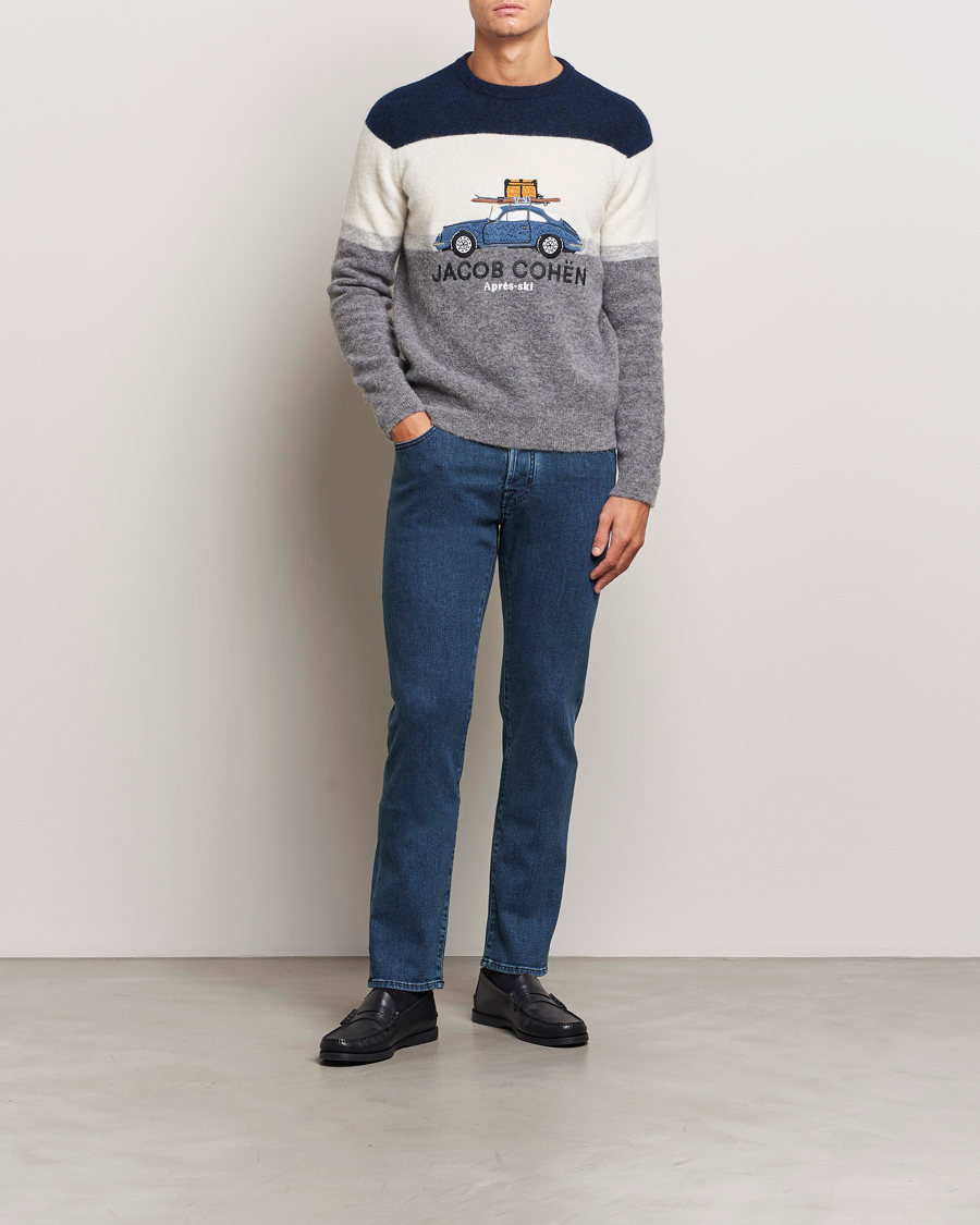 Homme | Jeans | Jacob Cohën | Bard Slim Fit Denim Cachemire Jeans Mid Blue