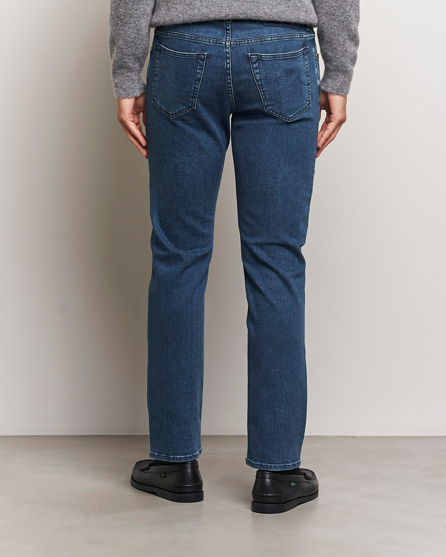 Homme | Jeans | Jacob Cohën | Bard Slim Fit Denim Cachemire Jeans Mid Blue