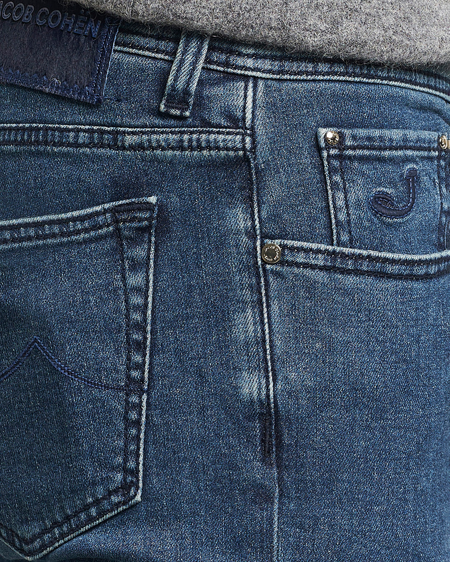 Homme | Jeans | Jacob Cohën | Bard Slim Fit Denim Cachemire Jeans Mid Blue