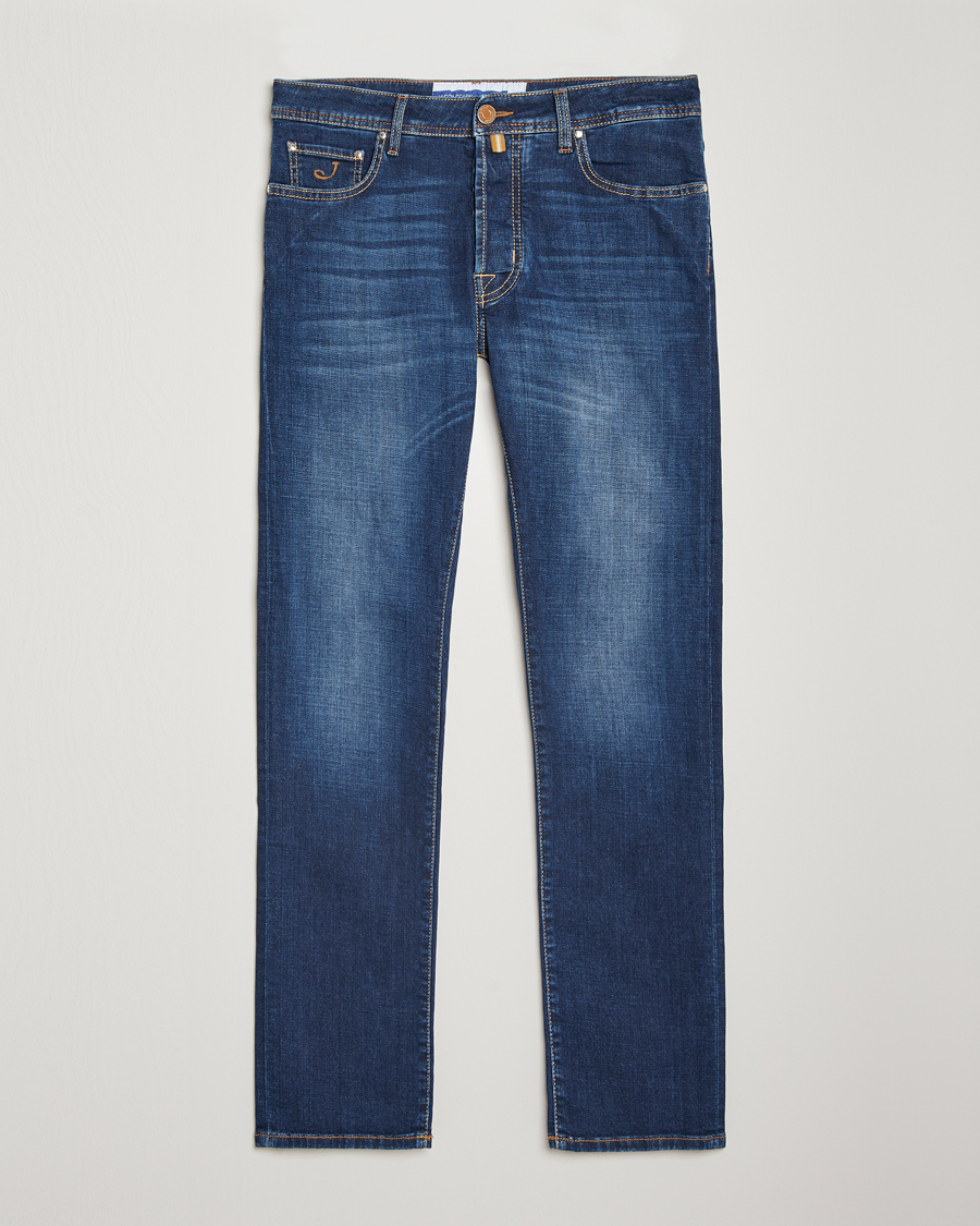 Homme | Jeans | Jacob Cohën | Bard Slim Fit Stretch Jeans Mid Blue