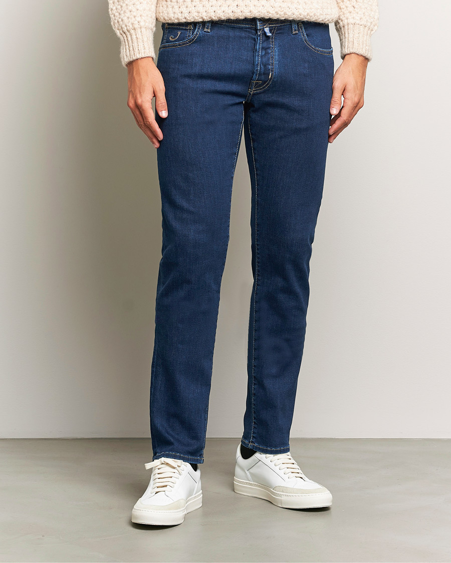 Homme | Jeans | Jacob Cohën | Nick Slim Fit Streatch Jeans Dark Blue