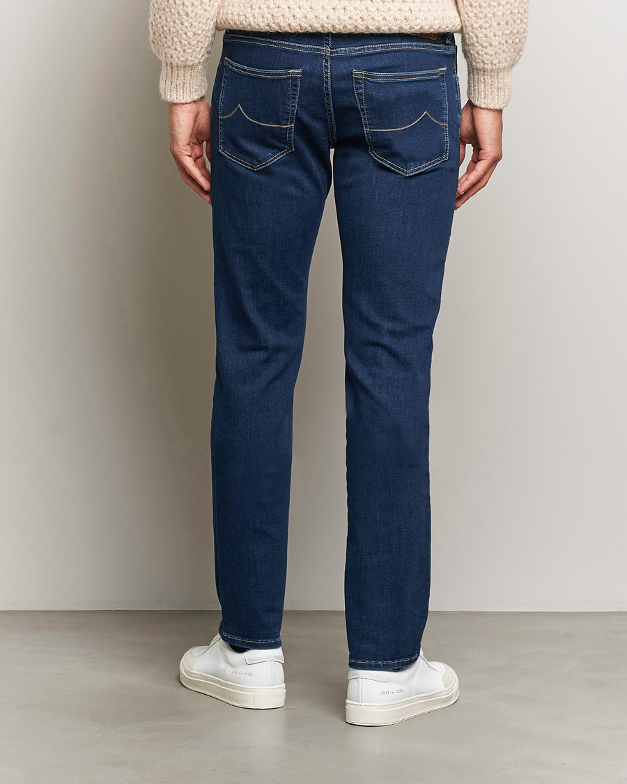 Homme | Jeans | Jacob Cohën | Nick Slim Fit Streatch Jeans Dark Blue
