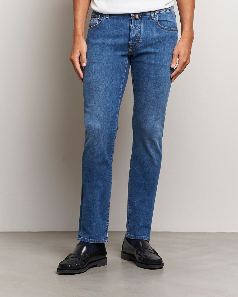 Homme | Jeans | Jacob Cohën | Nick Slim Fit Streatch Jeans Light Blue