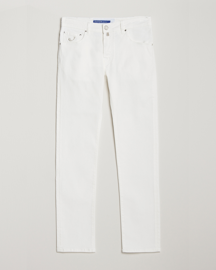 Homme | Jeans | Jacob Cohën | Nick Slim Fit Streatch Jeans White