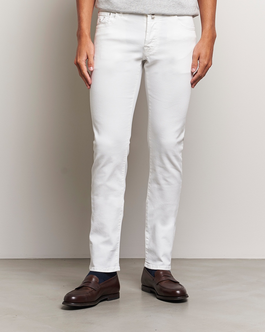 Homme | Jeans | Jacob Cohën | Nick Slim Fit Streatch Jeans White