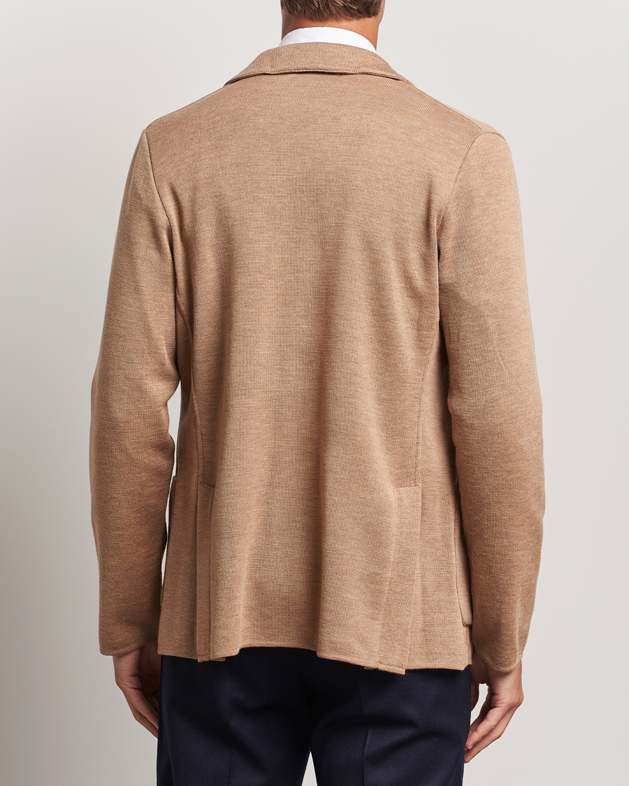 Homme | Blazers | Lardini | Knitted Wool Blazer Beige