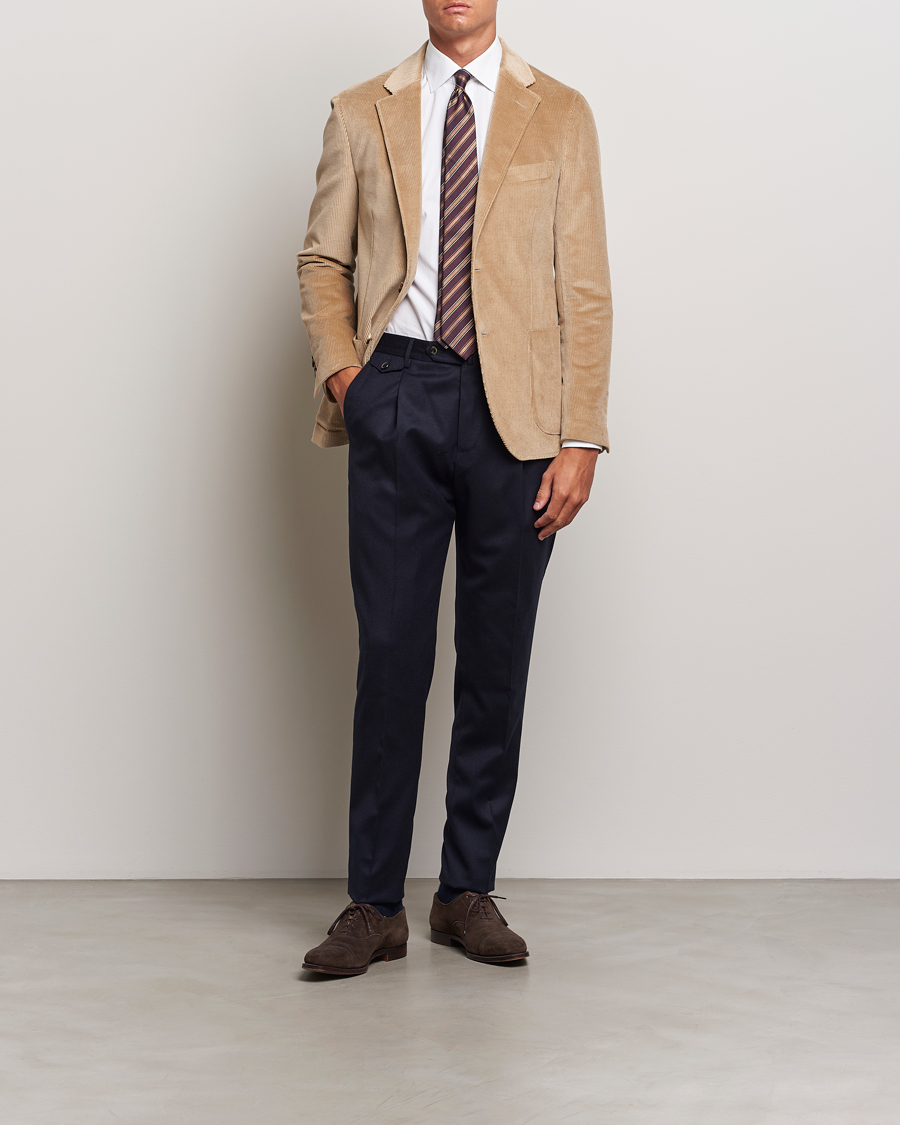 Homme | Blazers | Lardini | Corduroy Blazer Beige
