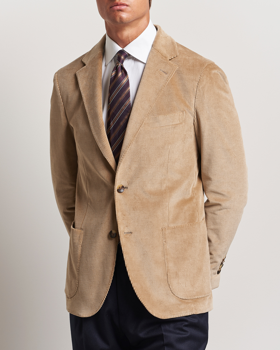 Homme | Blazers | Lardini | Corduroy Blazer Beige
