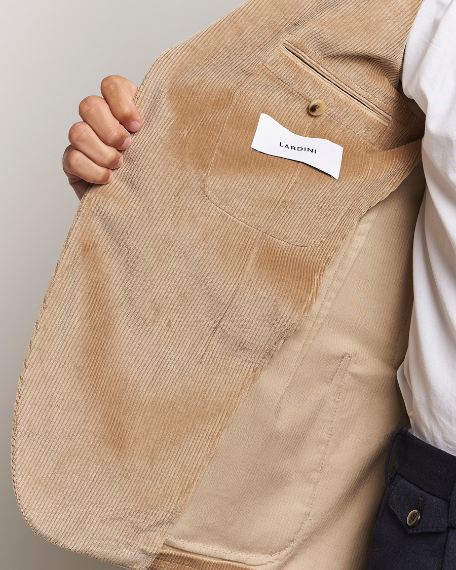 Homme | Blazers | Lardini | Corduroy Blazer Beige