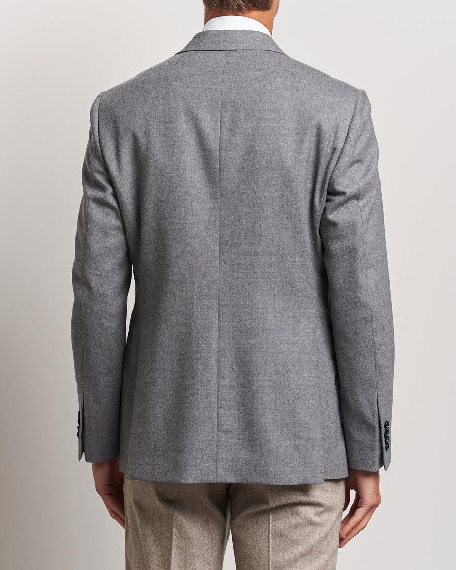 Homme | Blazers | Lardini | Wool Flannel Blazer Light Grey