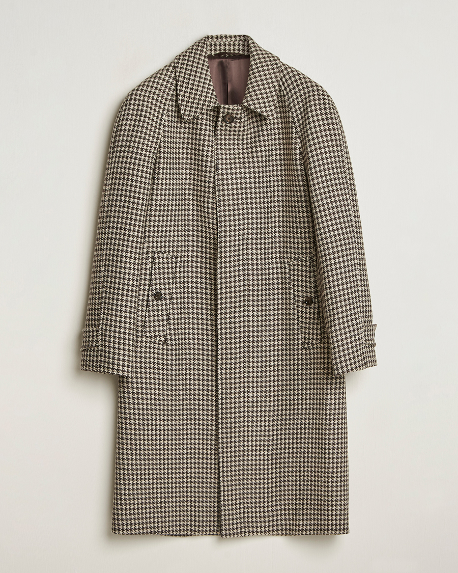 Homme | Manteaux Et Vestes | Lardini | Houndstooth Wool/Cashmere Coat Brown