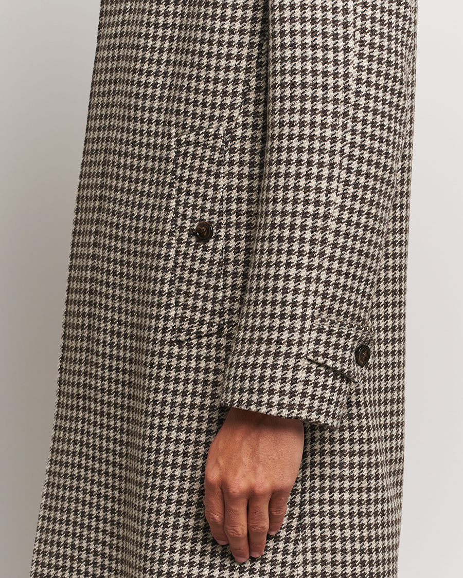 Homme | Manteaux Et Vestes | Lardini | Houndstooth Wool/Cashmere Coat Brown