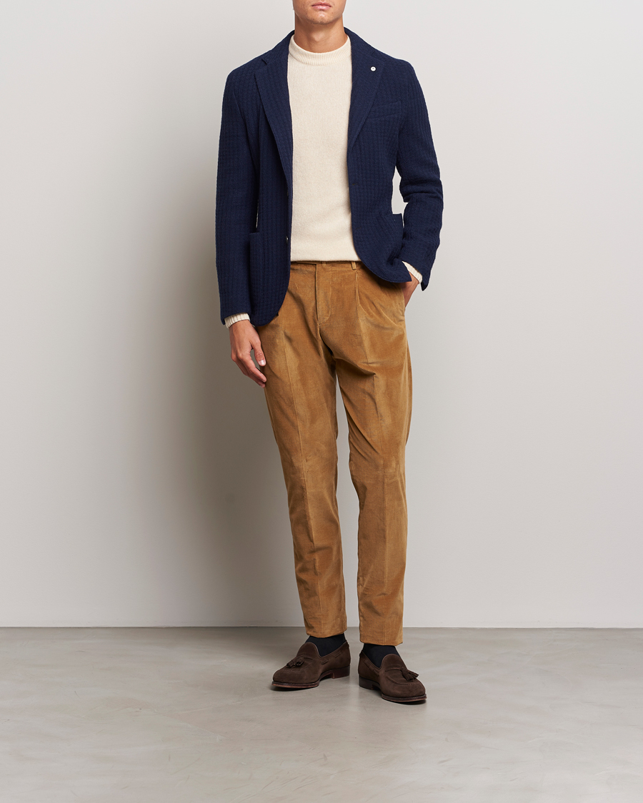 Homme | Blazers | L.B.M. 1911 | Knitted Punto Wool Structure Blazer Navy