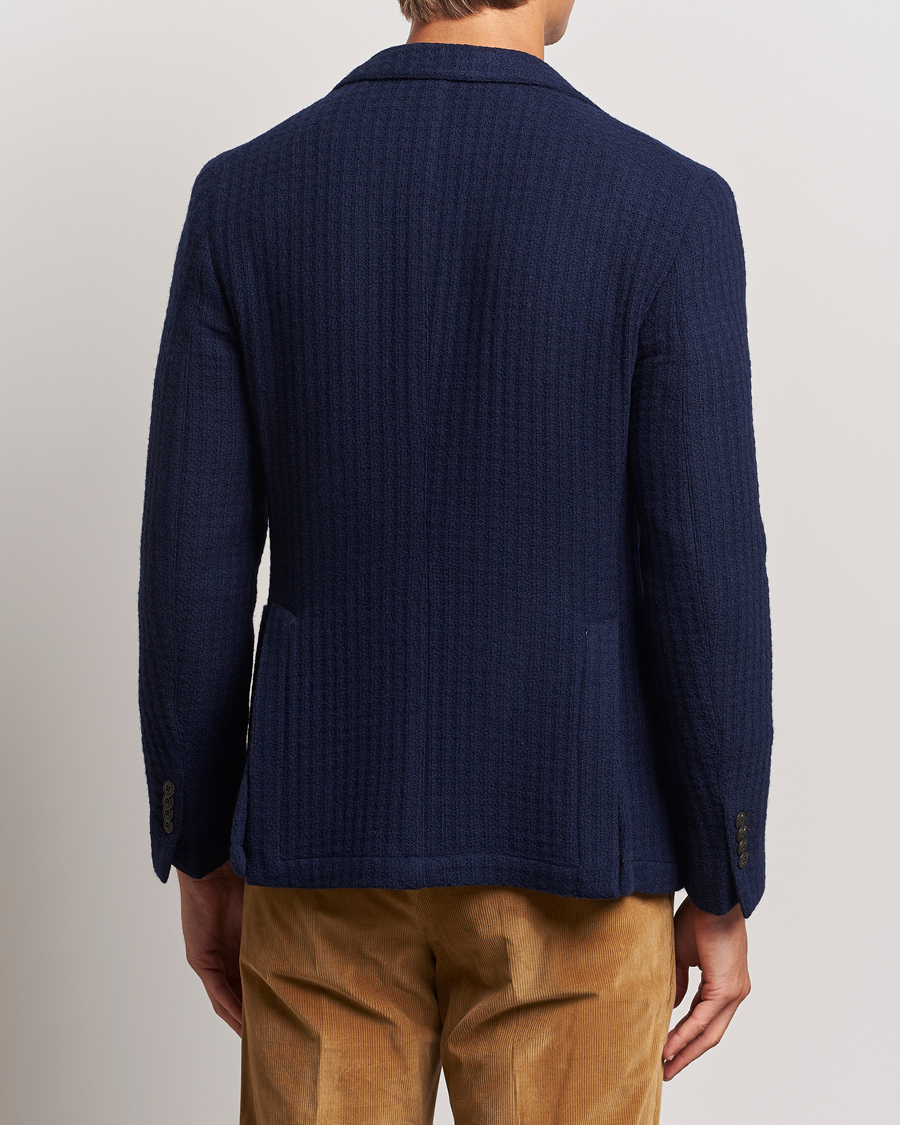 Homme | Blazers | L.B.M. 1911 | Knitted Punto Wool Structure Blazer Navy