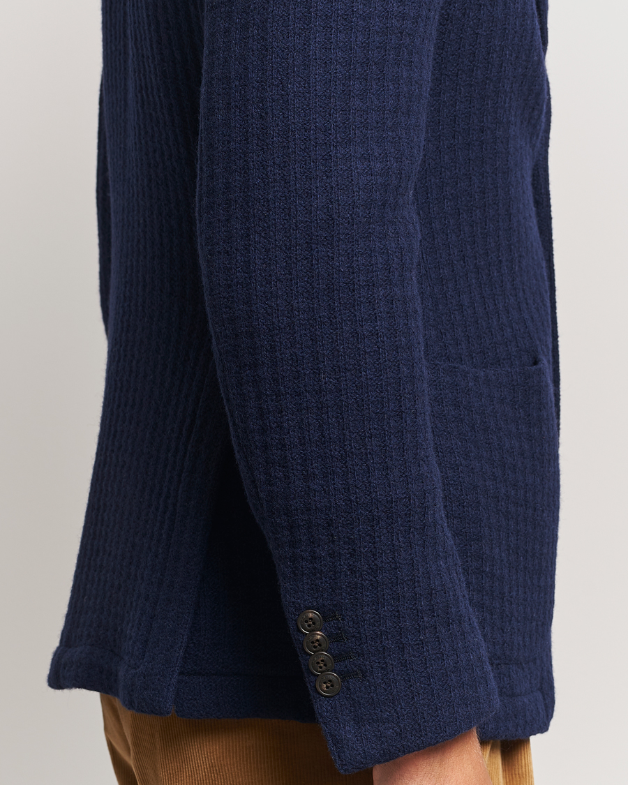 Homme | Blazers | L.B.M. 1911 | Knitted Punto Wool Structure Blazer Navy