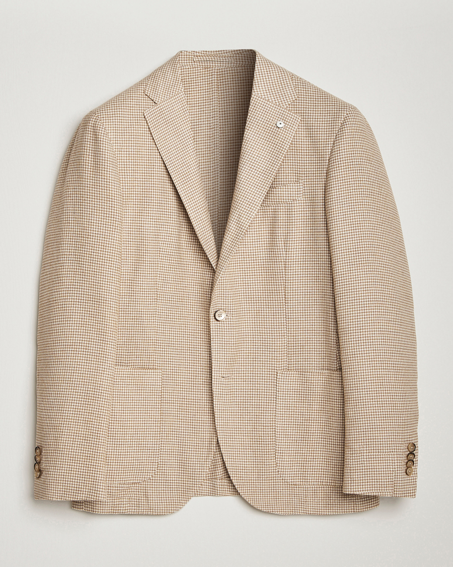 Homme | Blazers | L.B.M. 1911 | Jack Regular Houndstooth Blazer Beige